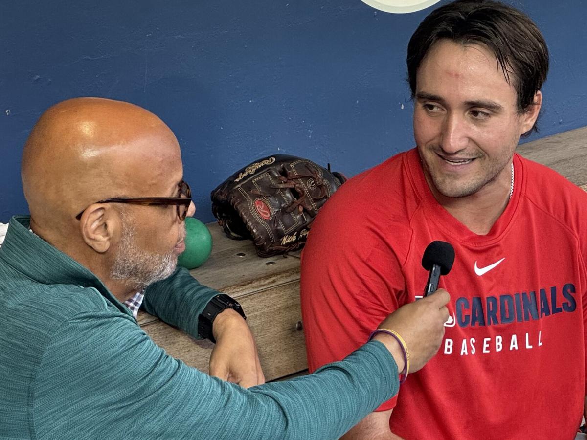 Cardinals lefty Nick Raquet talks with KMOX after major-league debut Sept. 8