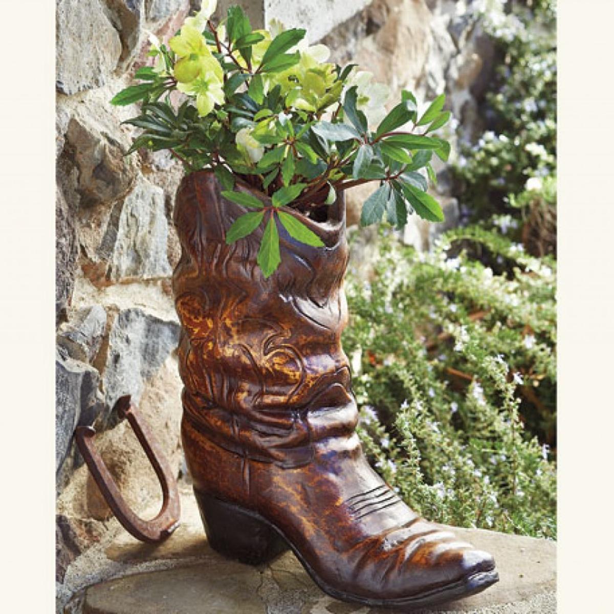 High Low Garden Boot Planter Home Stltoday High Low Garden Boot Planter Home