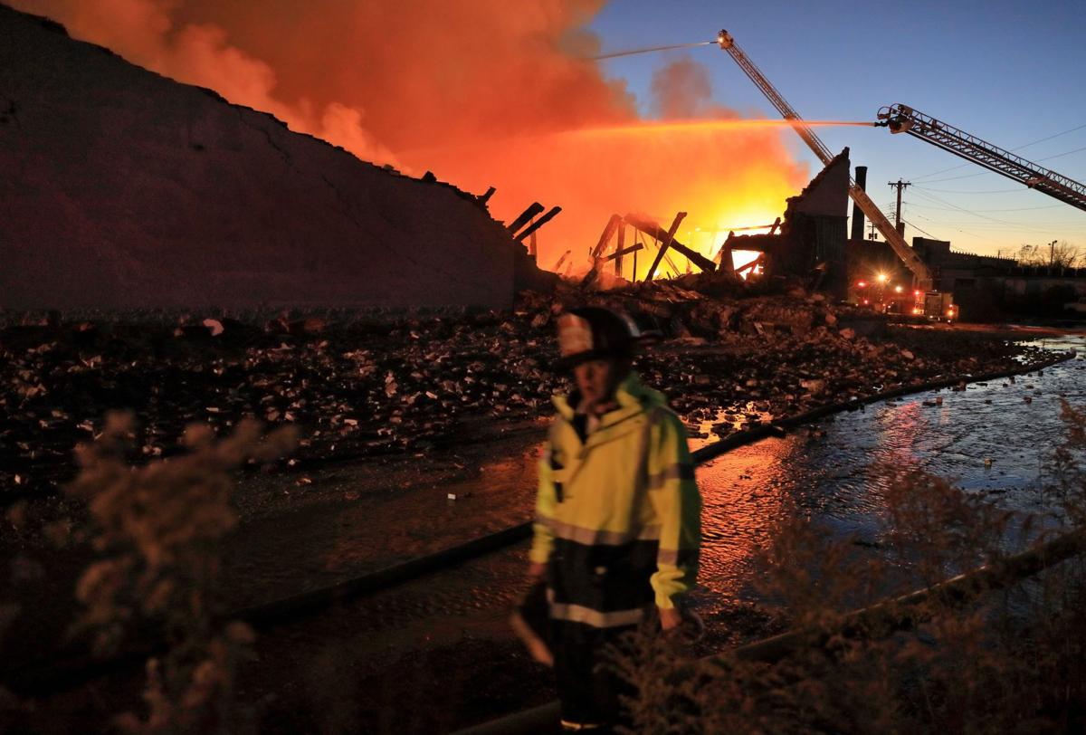 Five alarm warehouse fire in St. Louis