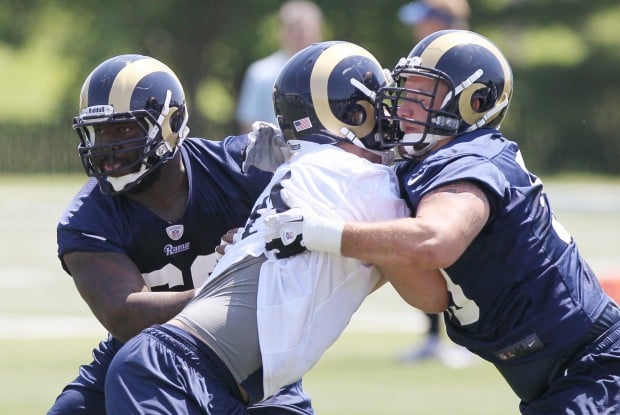 The Fisher difference in Rams' first practice