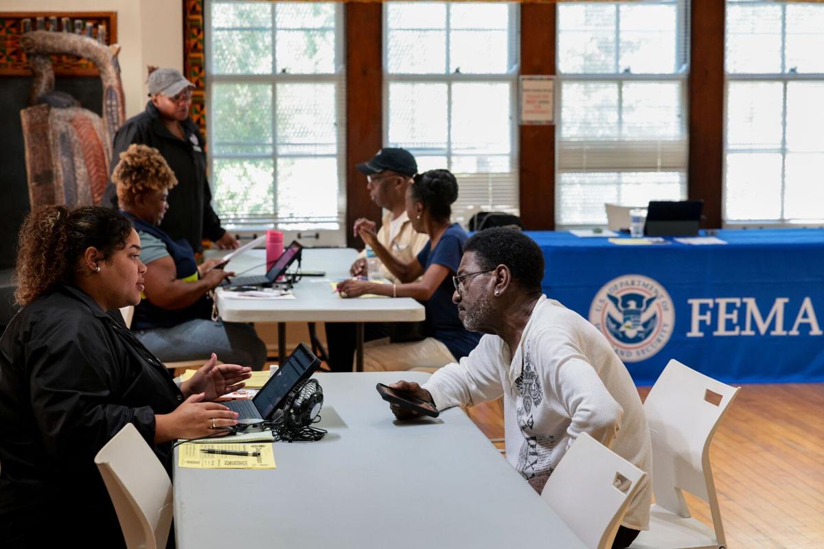 People apply for tornado relief assistance through FEMA