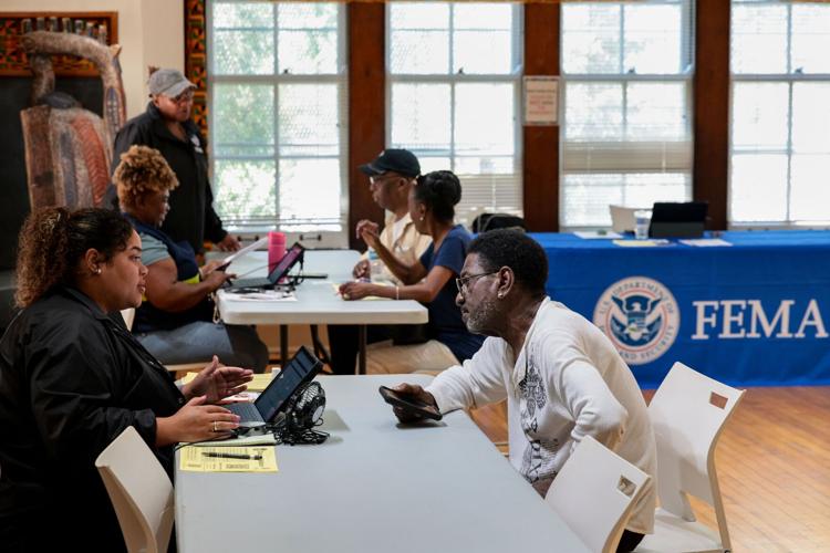People apply for tornado relief assistance through FEMA