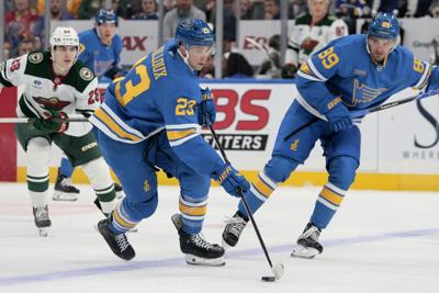 The Ӱԭ Blues host the Minnesota Wild in the Blues season opener