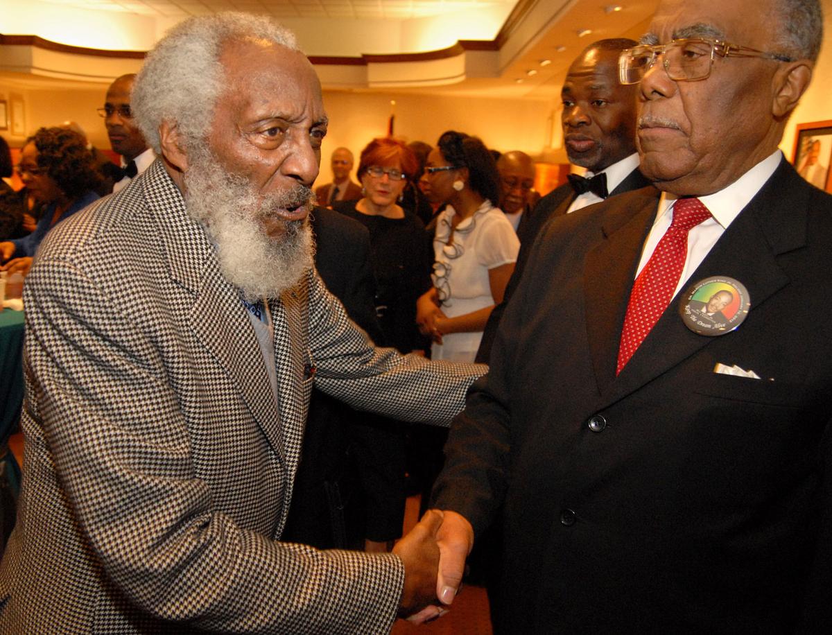 St. Louis native Dick Gregory, comedian and civil rights figure, has