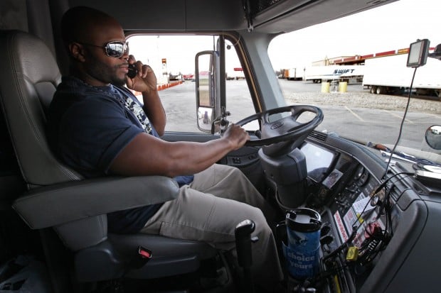 Commercial driver using a cell phone