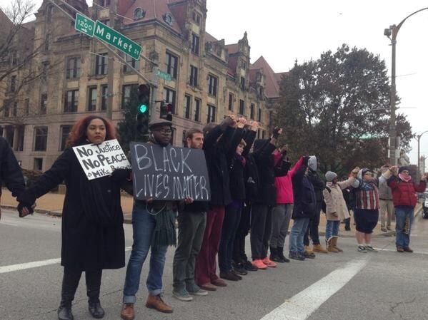 Market and Tucker protest