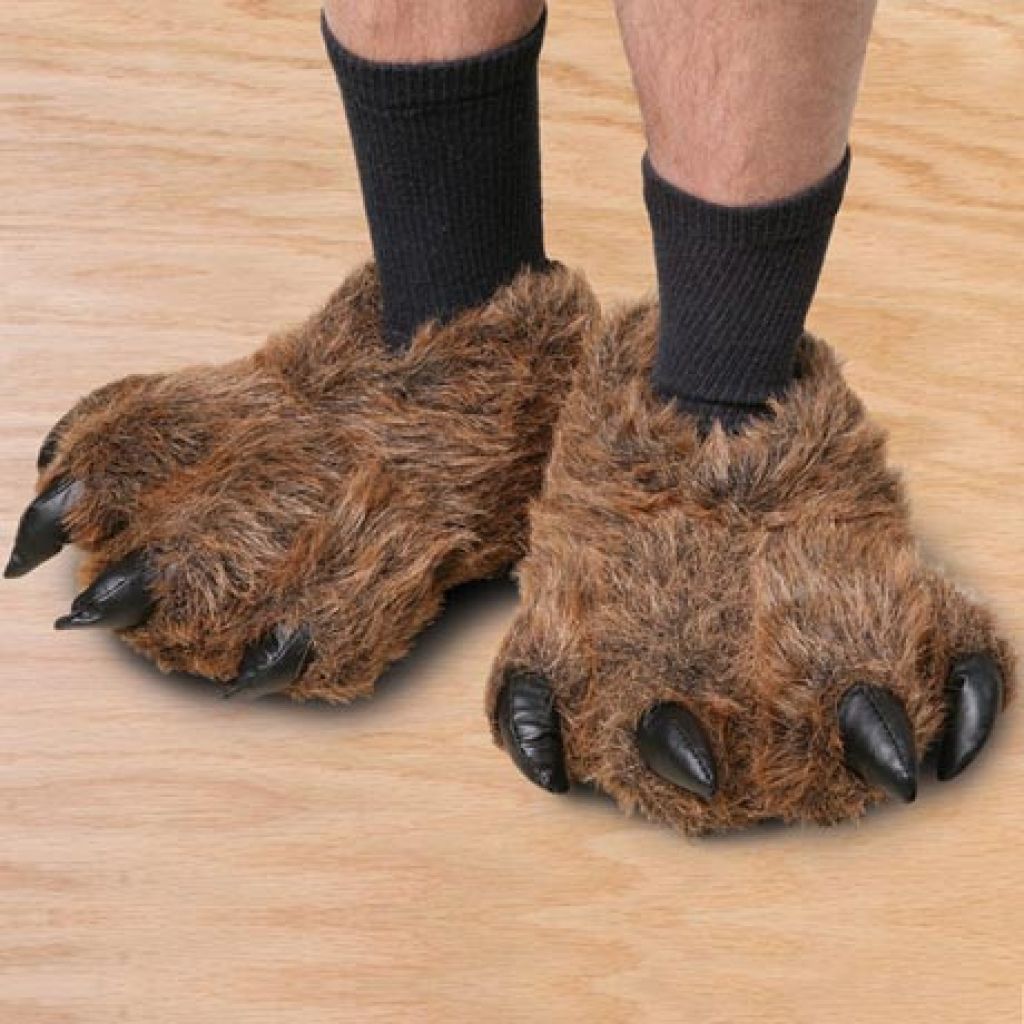 mens bear slippers