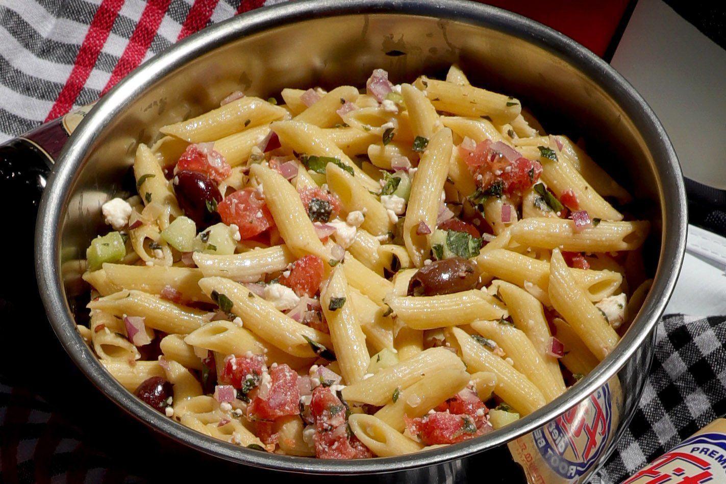 Pasta Salad With Black Olives and Feta