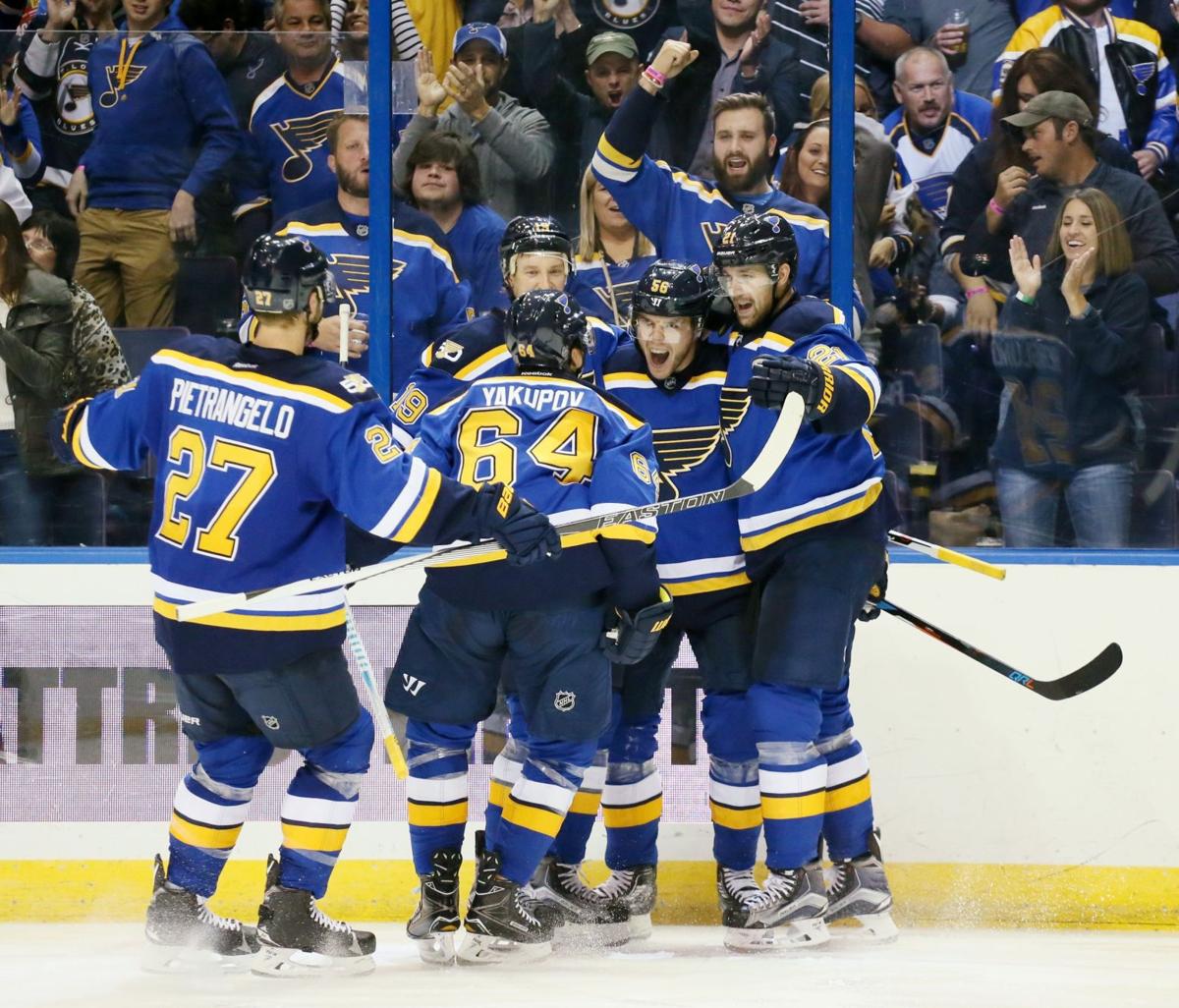 Happy homecoming for Blues as third line shines | St. Louis Blues | www.bagssaleusa.com