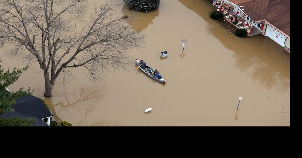 Historic flooding on the Meramec River flood Arnold