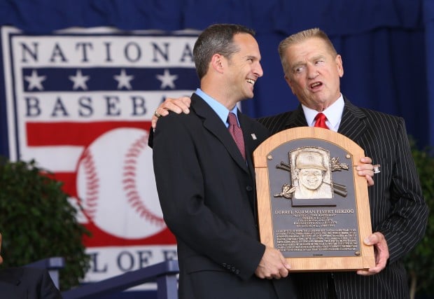Whitey Herzog was inducted in the baseball hall of fame in Cooperstown, NY.