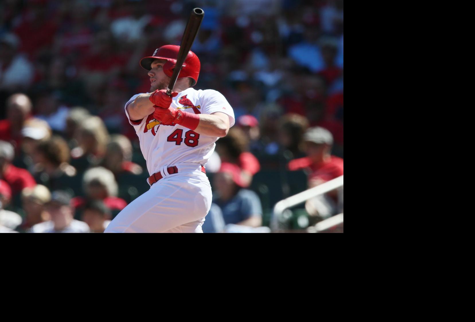 St. Louis Cardinals Harrison Bader waves to the crowd before