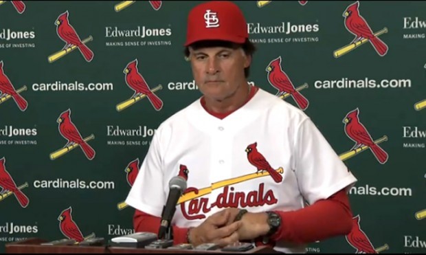 St. Louis Cardinals manager Tony La Russa and wife Elaine walk to