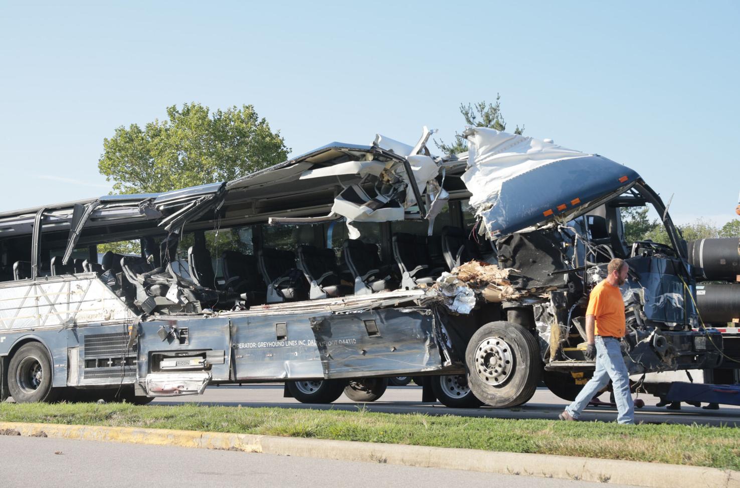 Greyhound bus crash in Highland, Illinois