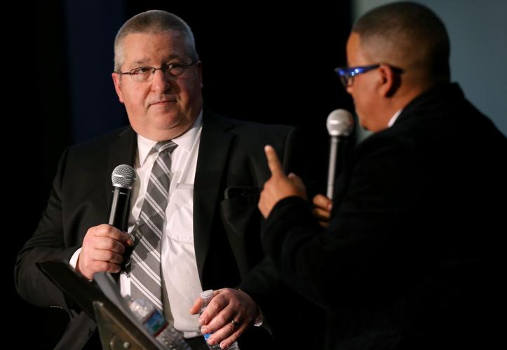 Four men address public in ӣƵ police chief forum