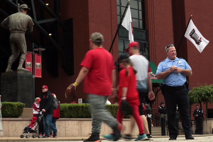 Police patrol Busch Stadium