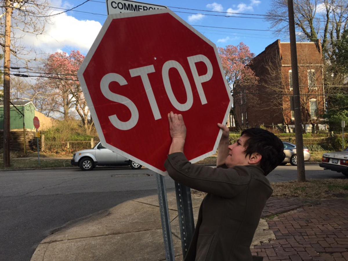 Cara Spencer stop sign