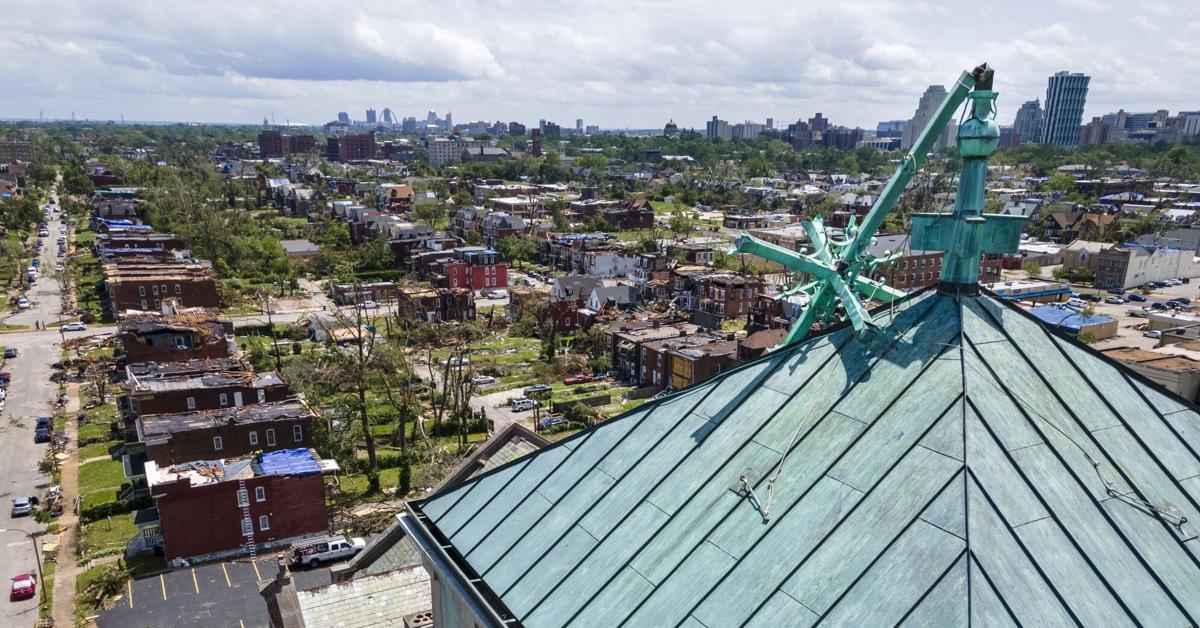 Tornado damage around St. Louis