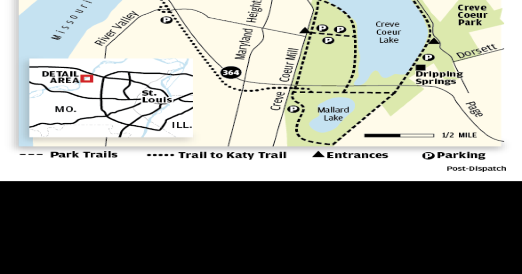 Creve Coeur Lake Map Creve Coeur Lake Trails Map | Media | Stltoday.com