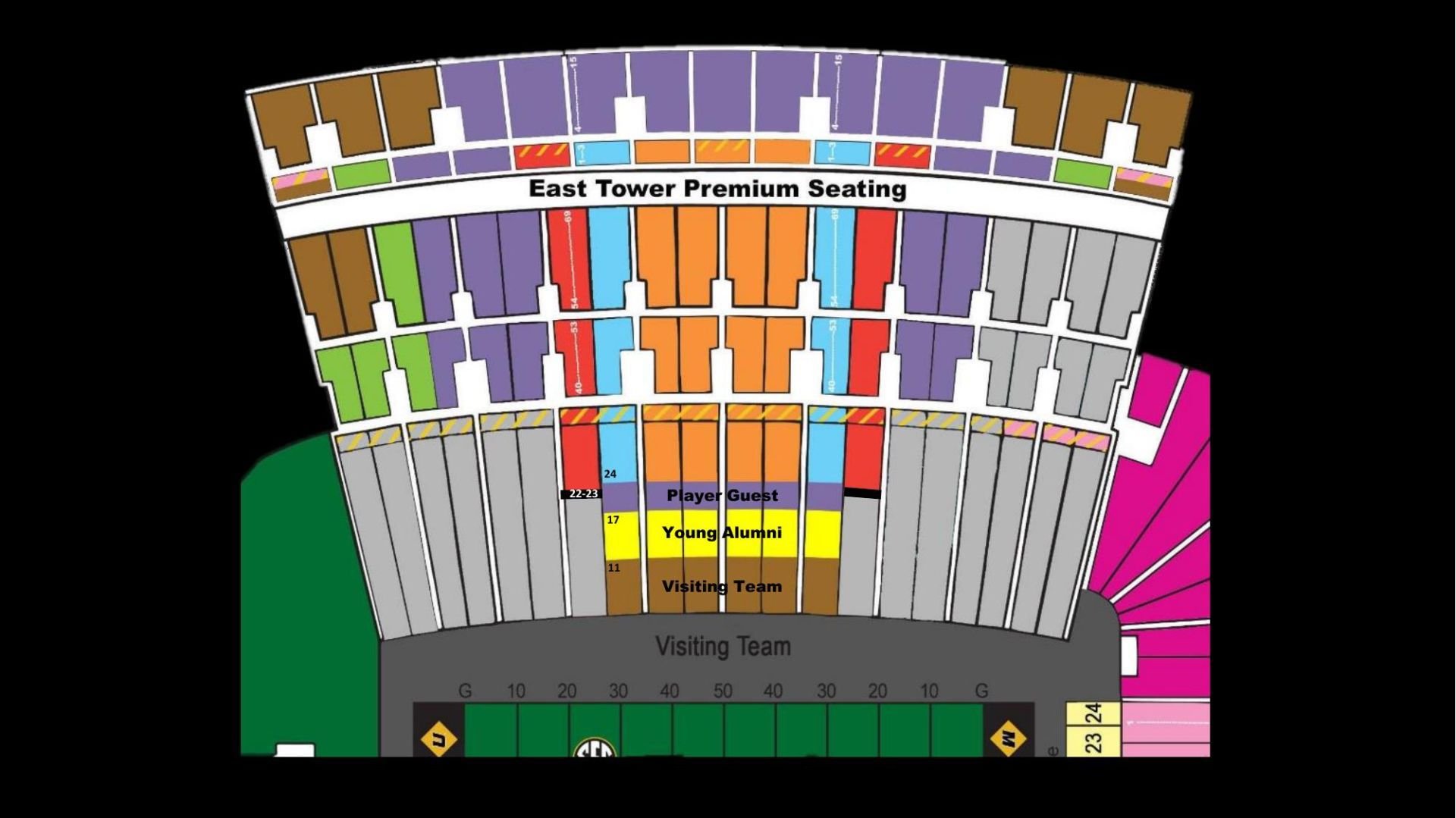 Faurot Field Seating Chart Rows