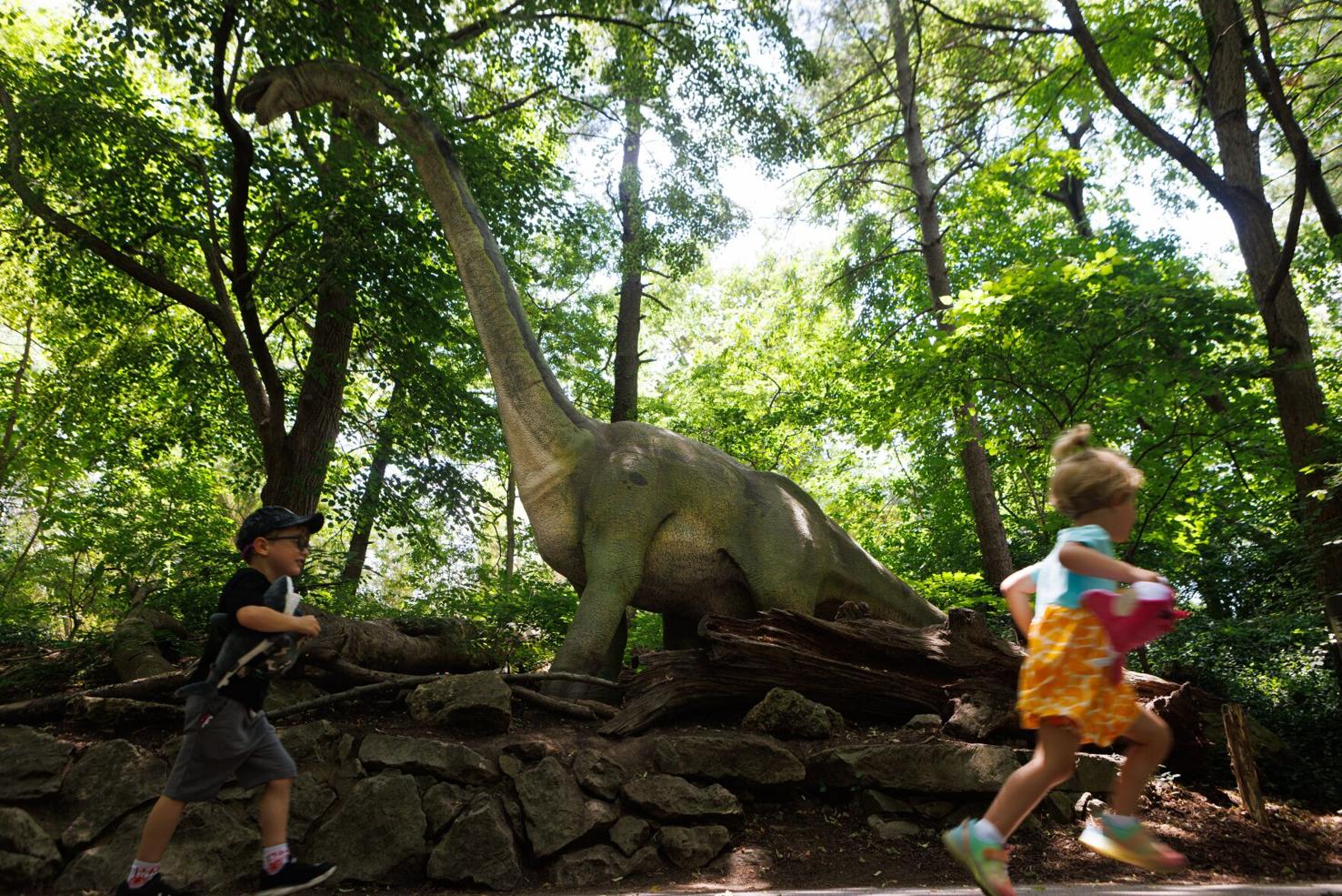 Photos Kids flock to the Emerson Dinoroarus exhibit at St. Louis Zoo