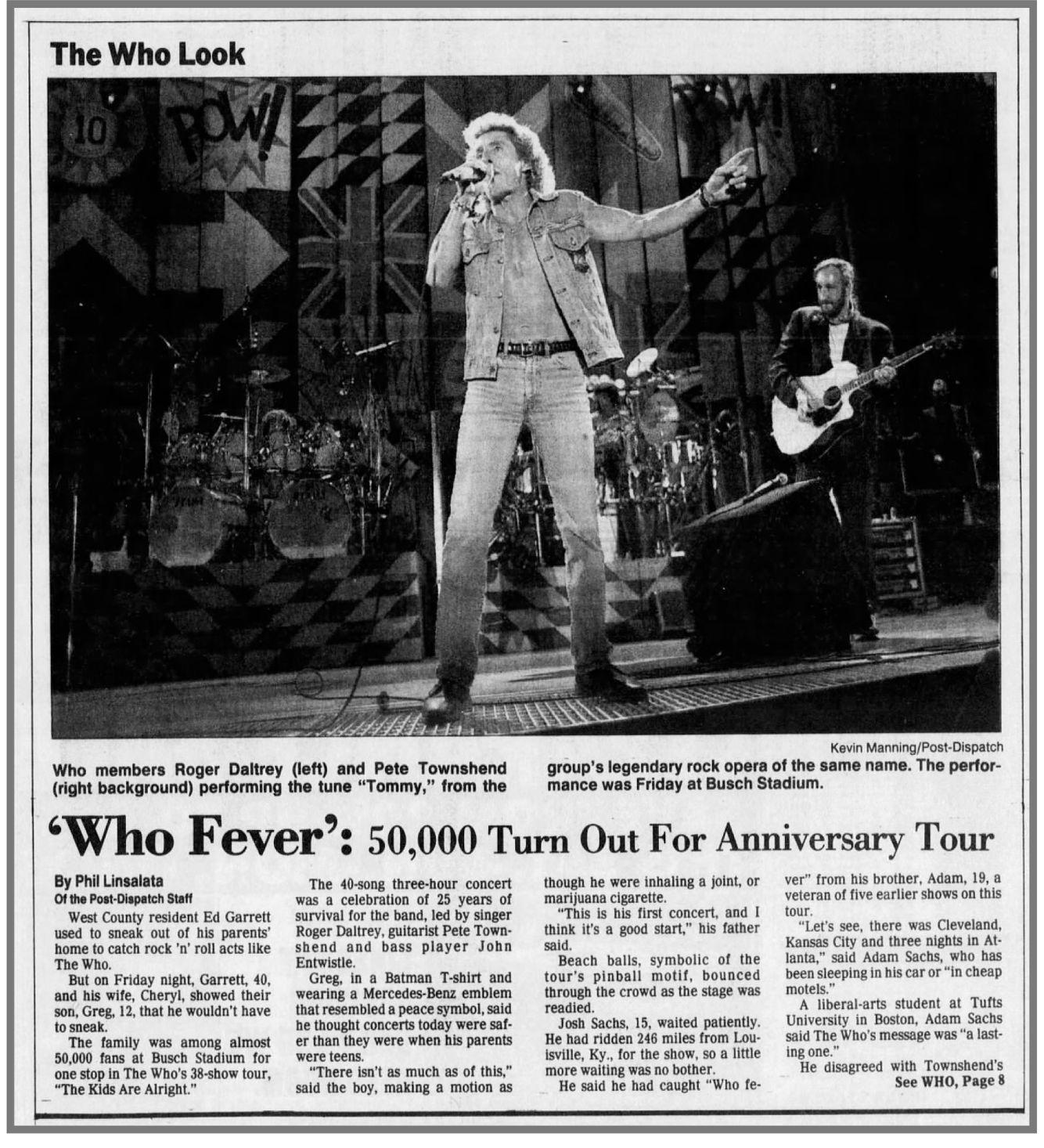 PD reviews The Who St. Louis concerts throughout the past 47 years