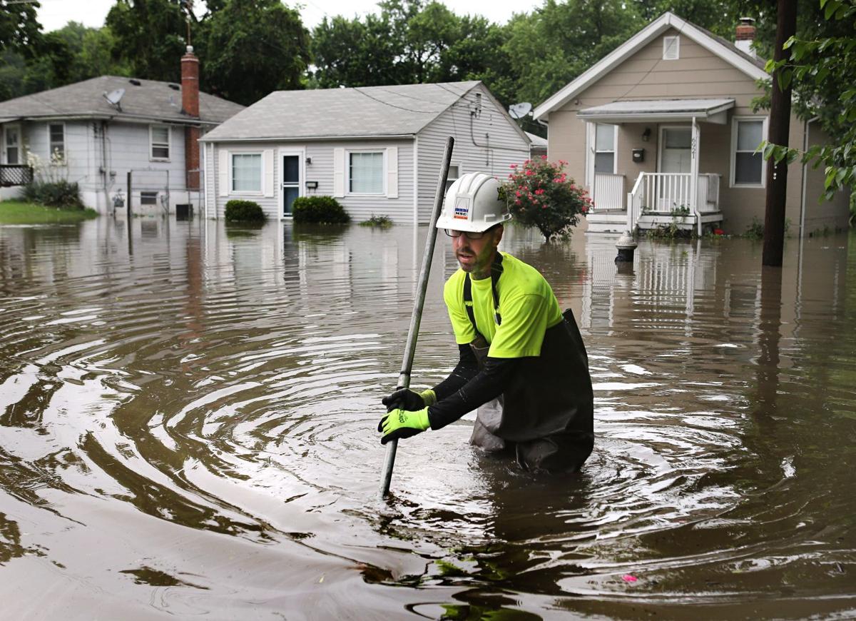 Flooding on Odell Street in St. Louis