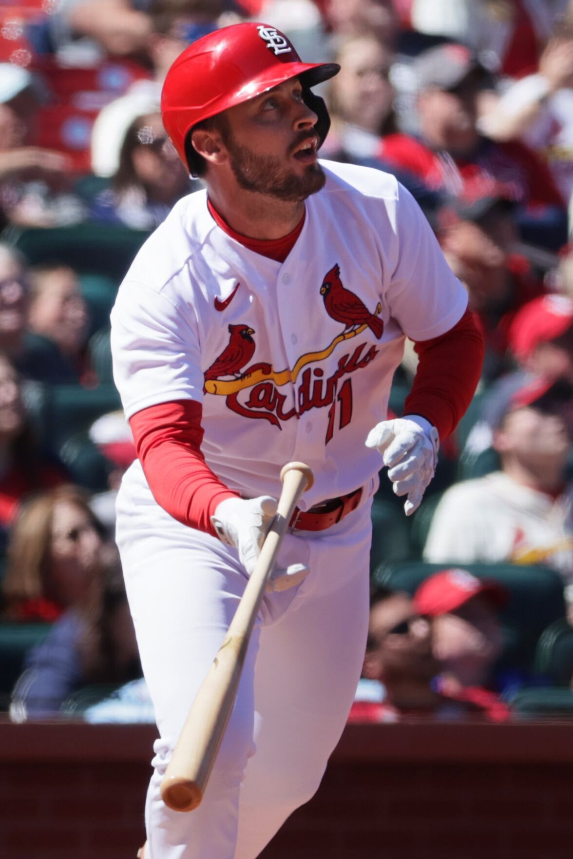 September 5, 2021: St. Louis Cardinals third baseman Nolan Arenado #28 bats  during MLB baseball game between the St. Louis Cardinals and the Milwaukee  Brewers at American Family Field in Milwaukee, Wisconsin.