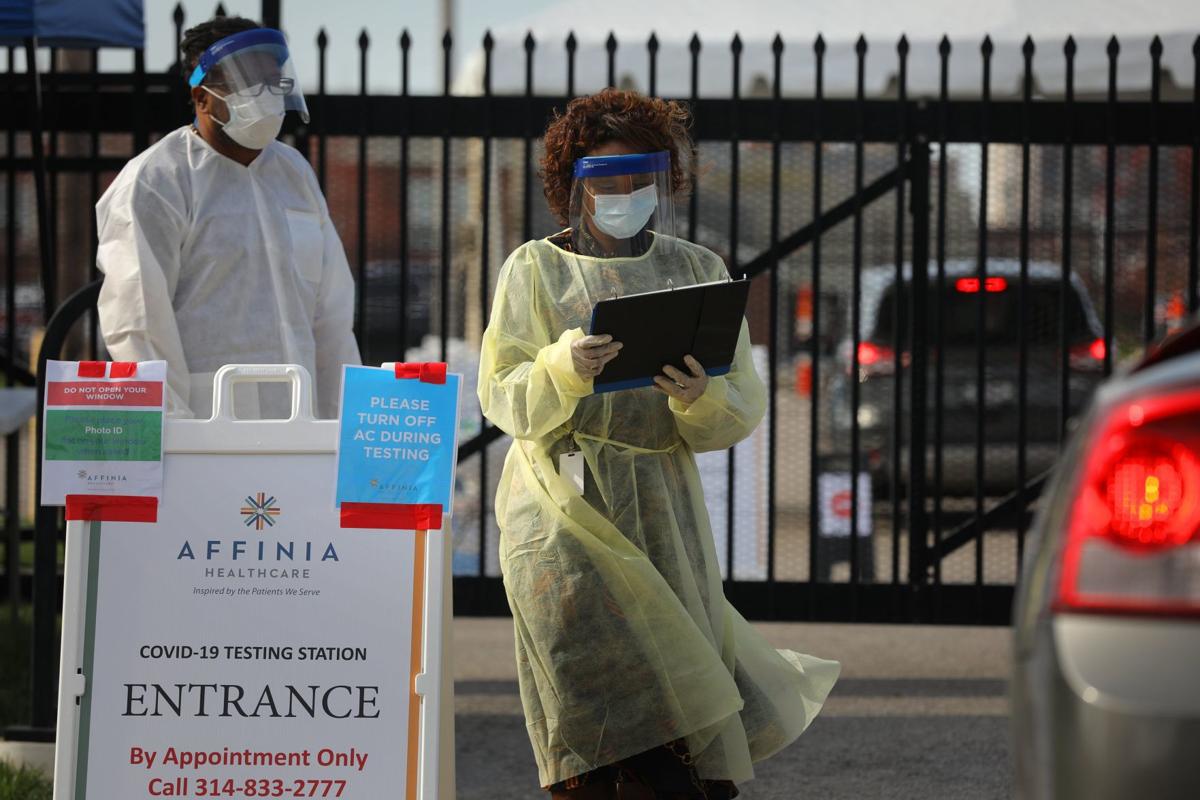 Coronavirus testing center in Carr Square neighborhood