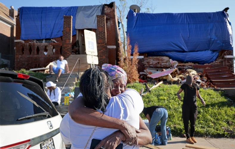 Tornado leaves residents reluctant to separate from damaged property