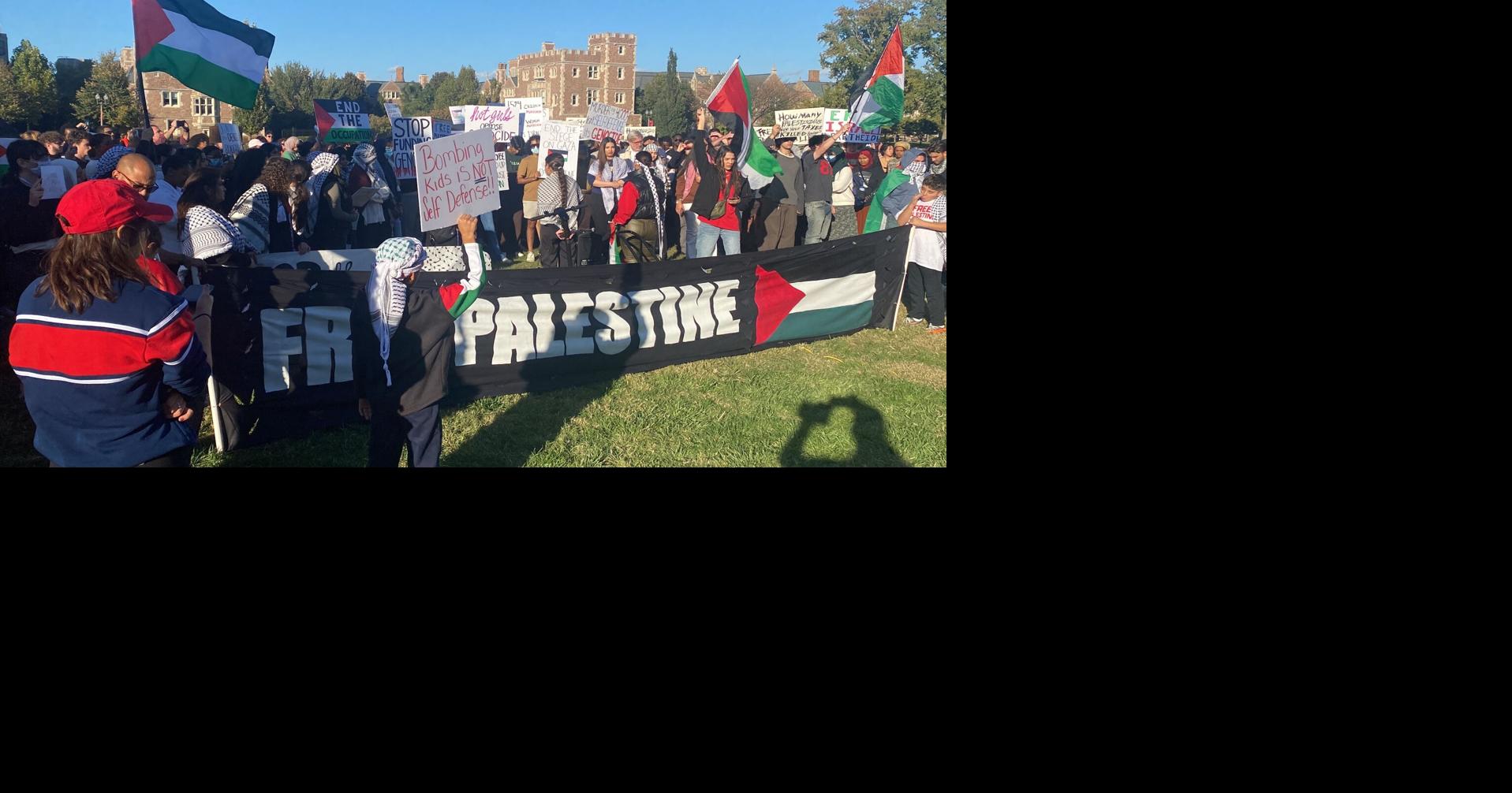 Washington University students walk out in protest to support Palestinians