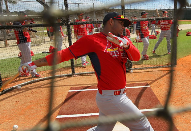 Cardinals pitchers throw live batting practice