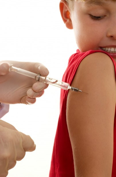 Child vaccine shot