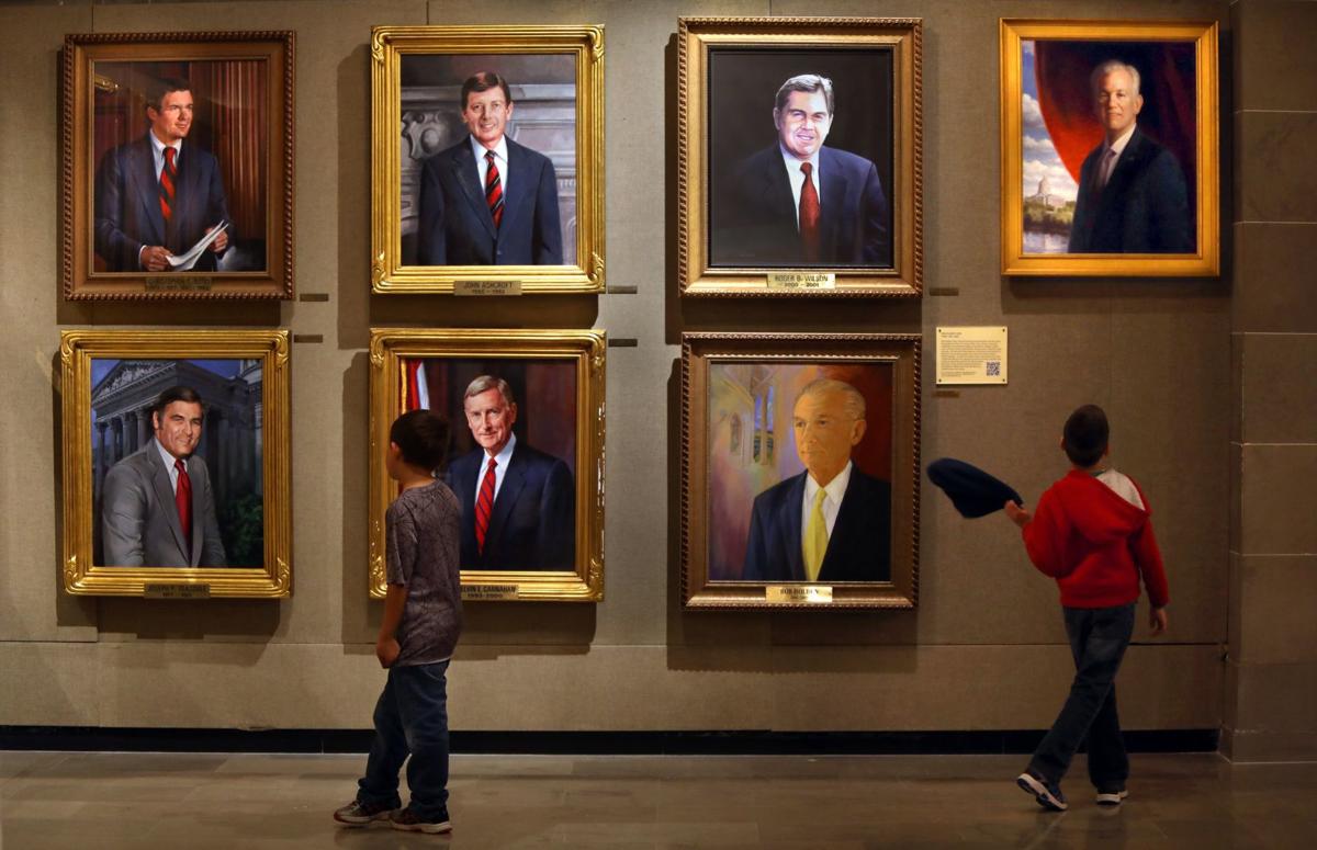 Wall of past Missouri governors