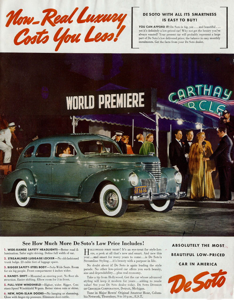 The 1939 De Soto: Believe it or not, it's low-priced!