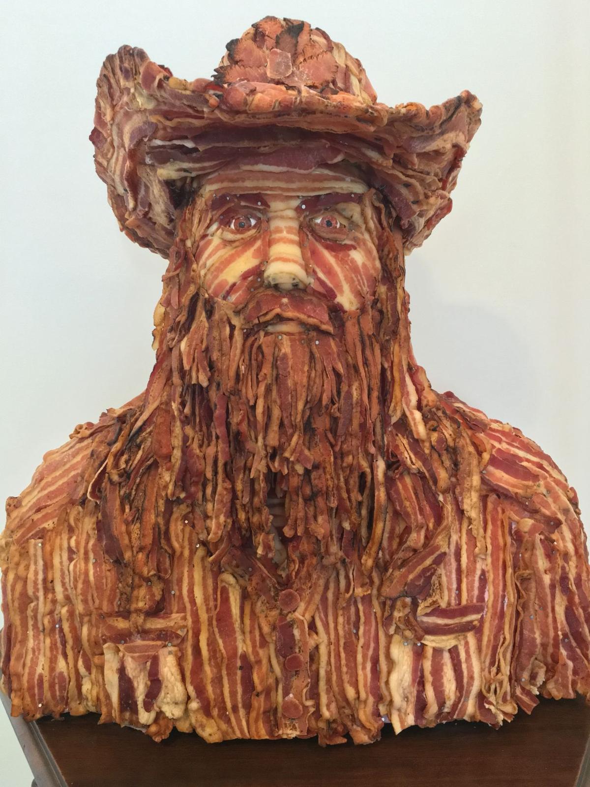 Seriously A bacon sculpture of Chris Stapleton at LouFest LouFest