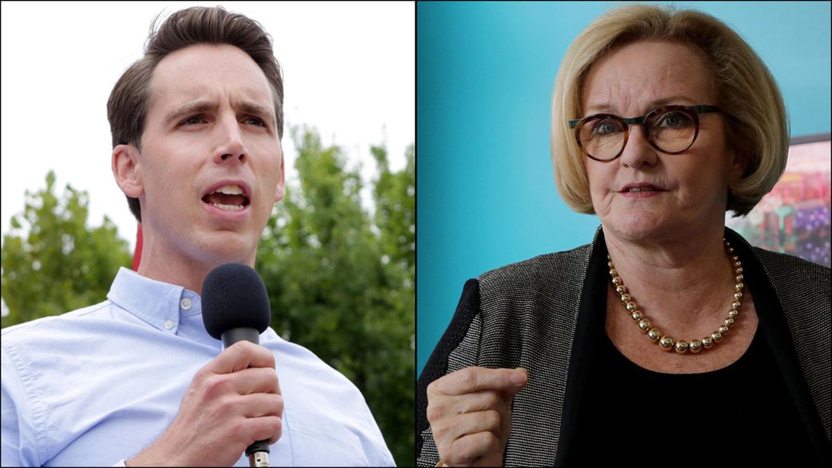 Republican Attorney General Josh Hawley and Democrat Sen. Claire McCaskill