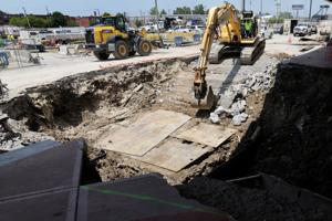 Crews continue to work on sinkhole repairs