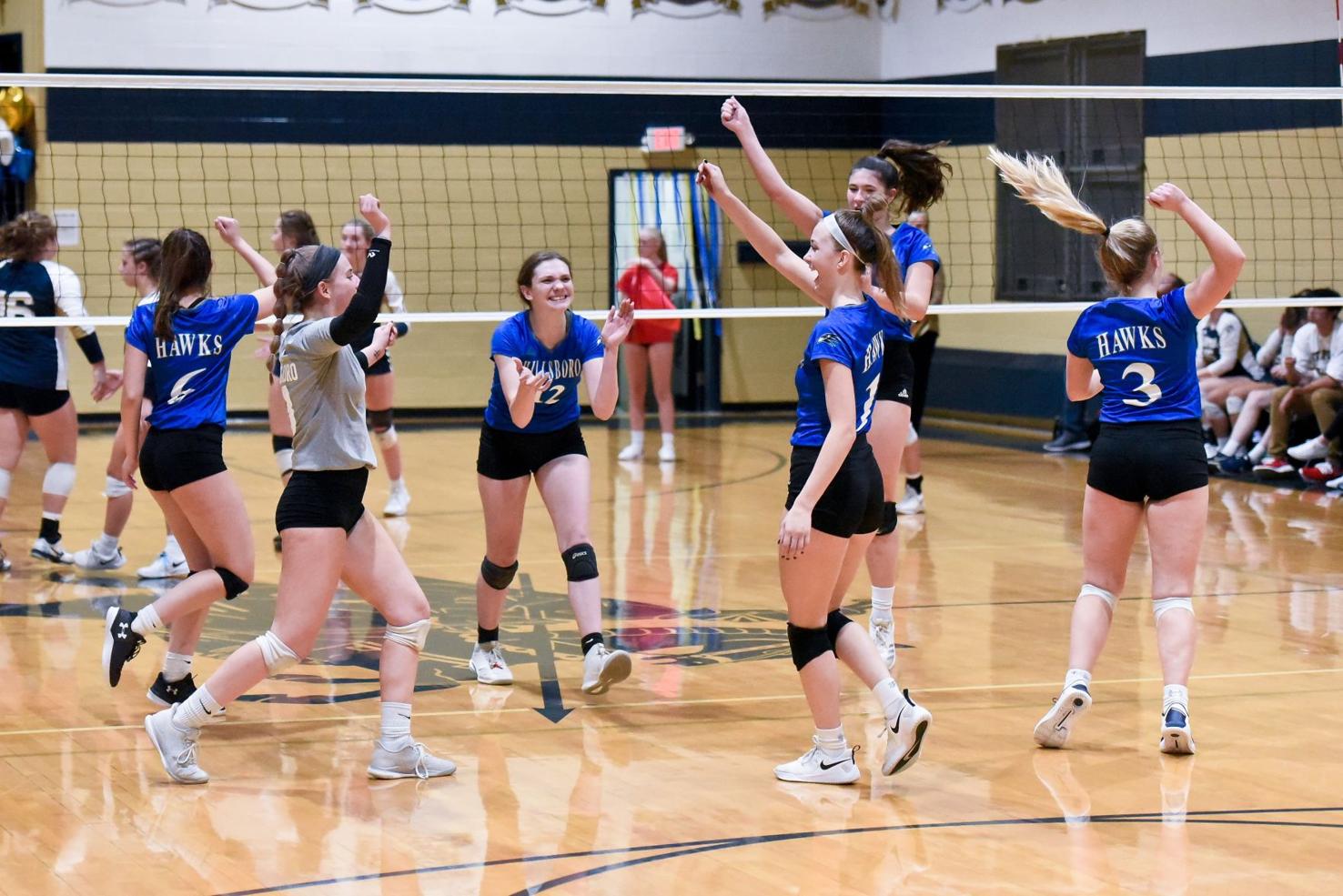Hillsboro rallies for threeset victory against St. Pius X Girls Volleyball