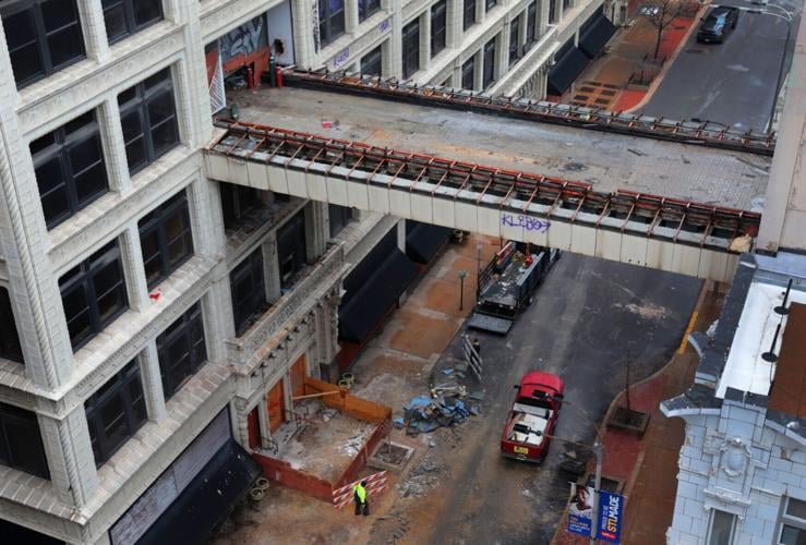Railway Exchange bridge is demolished