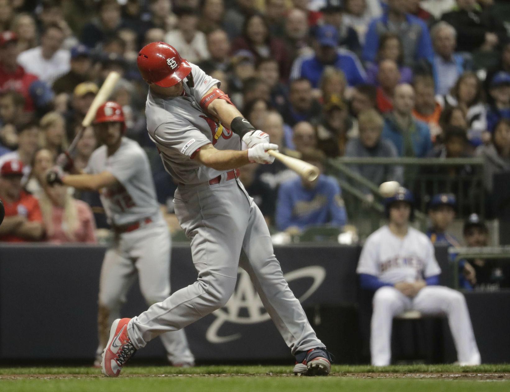 Goldschmidt rips three homers as Cards pound Brewers 9-5