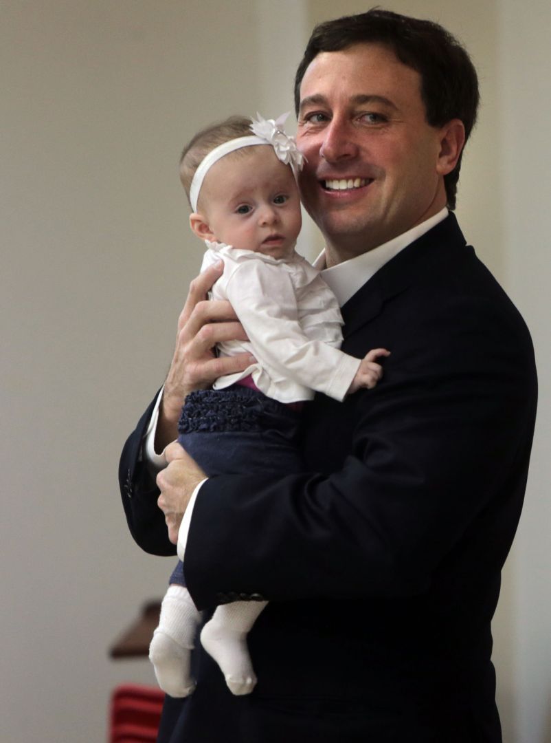 Steve Stenger votes at Affton Presbyterian Church