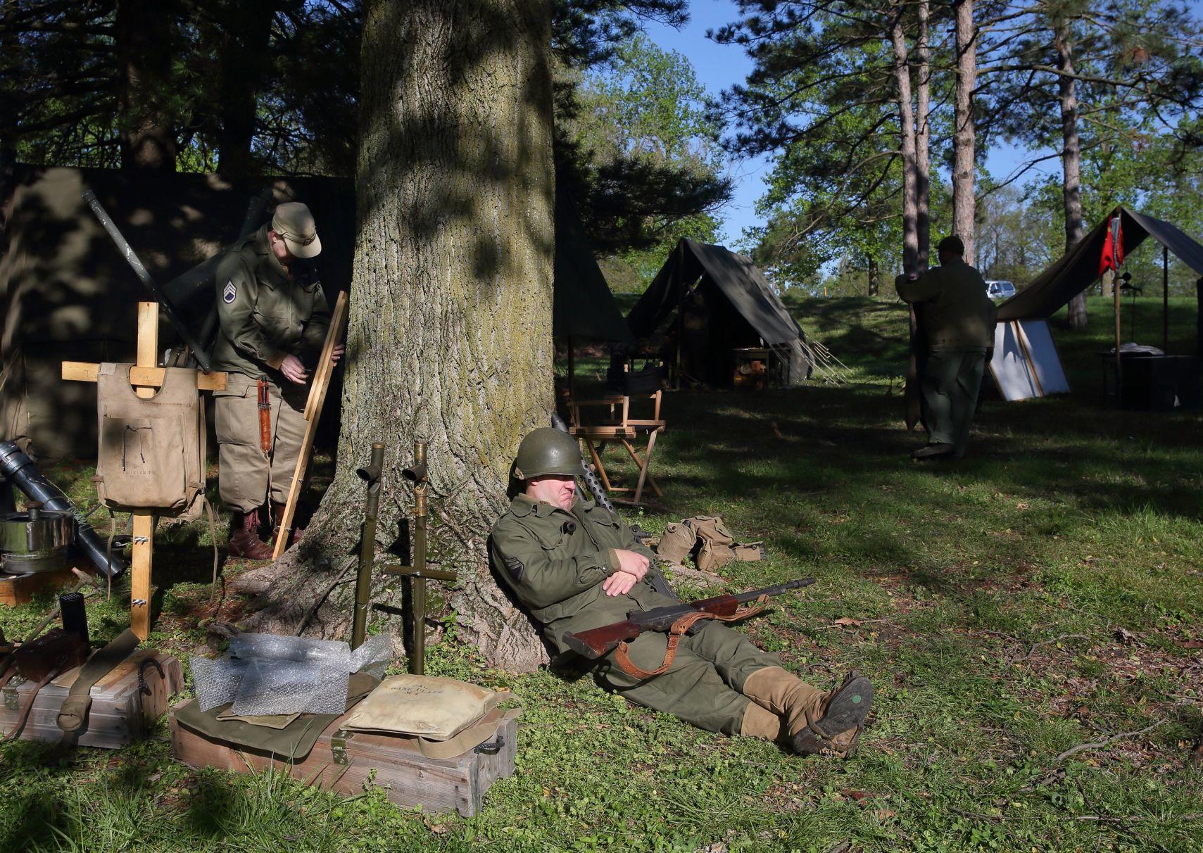 World War II reenactment camp Jefferson Barracks Park