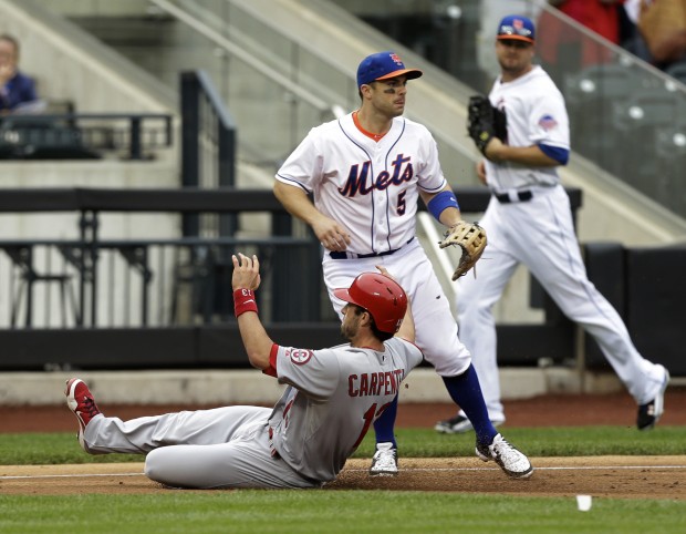 Watch: Cardinals' Matt Carpenter bunts for double vs. Marlins