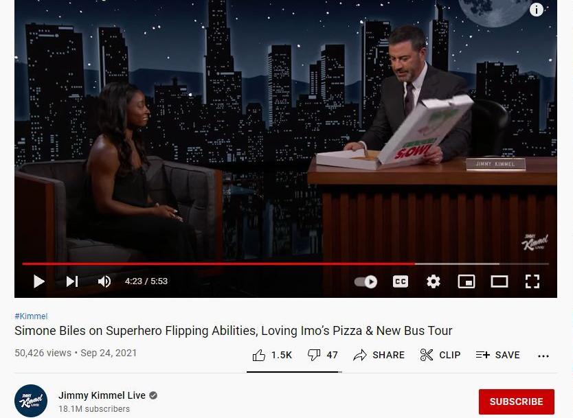 Kimmel, Biles
