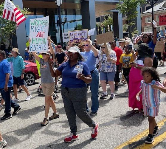 Labor Day march in Clayton