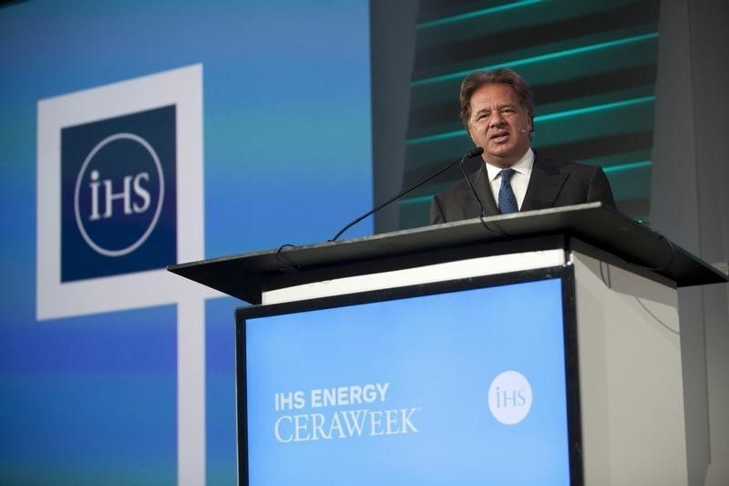 Souki speaks during the IHS CERAWeek 2015 energy conference in Houston, Texas