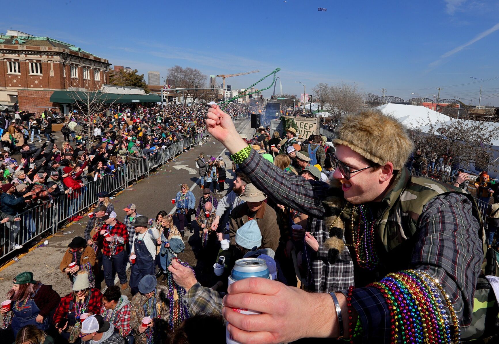 Soulard Mardi Gras parade roars back after pandemic hiatus