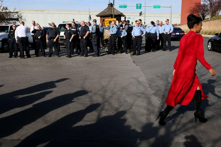 Ferguson protests at the Brentwood Promenade