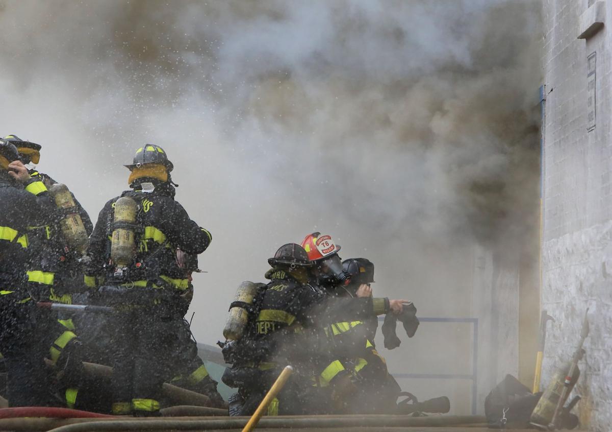 Five alarm warehouse fire in St. Louis